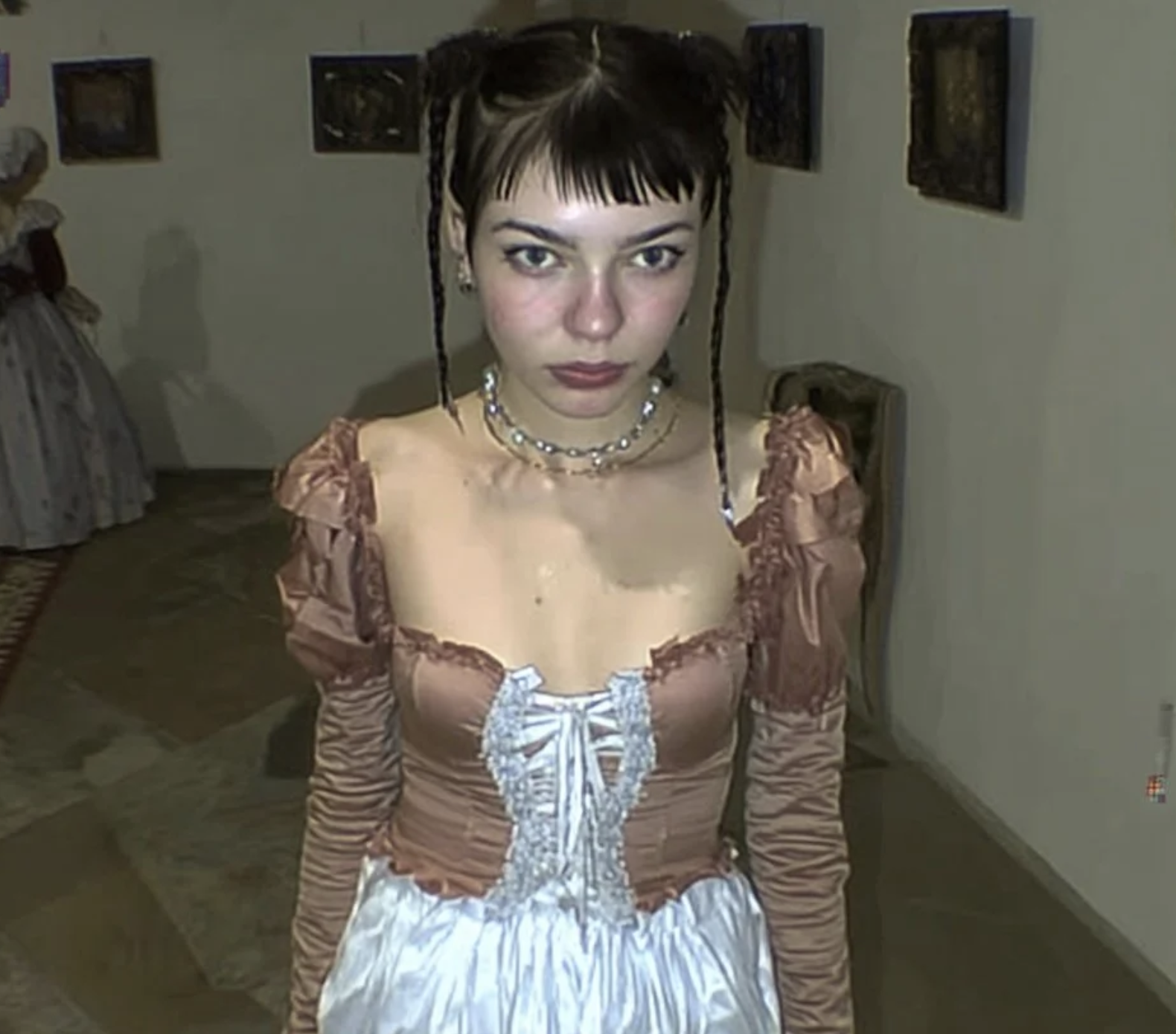 Portrait in a gallery
